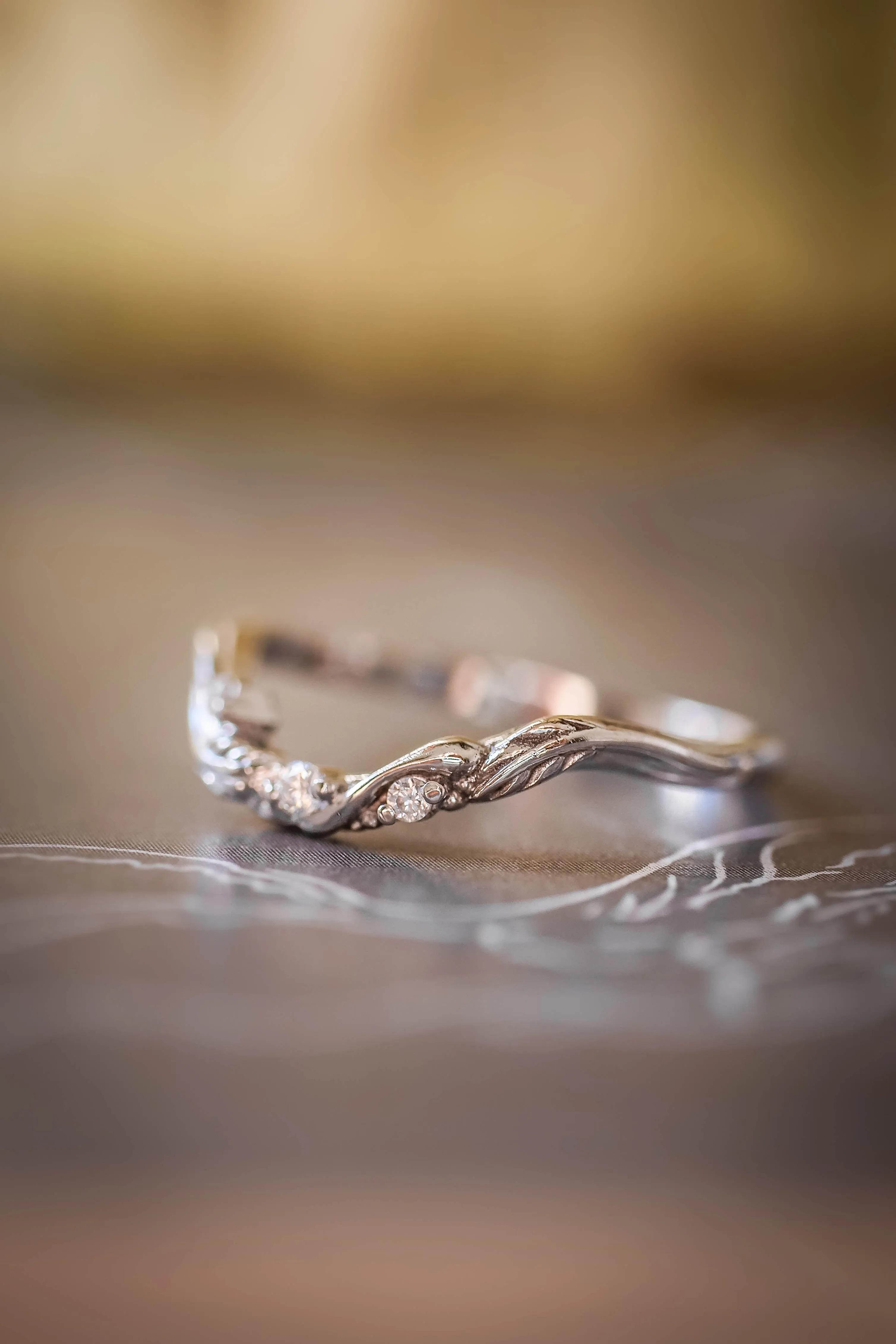 1 carat moissanite bridal ring set / Undina