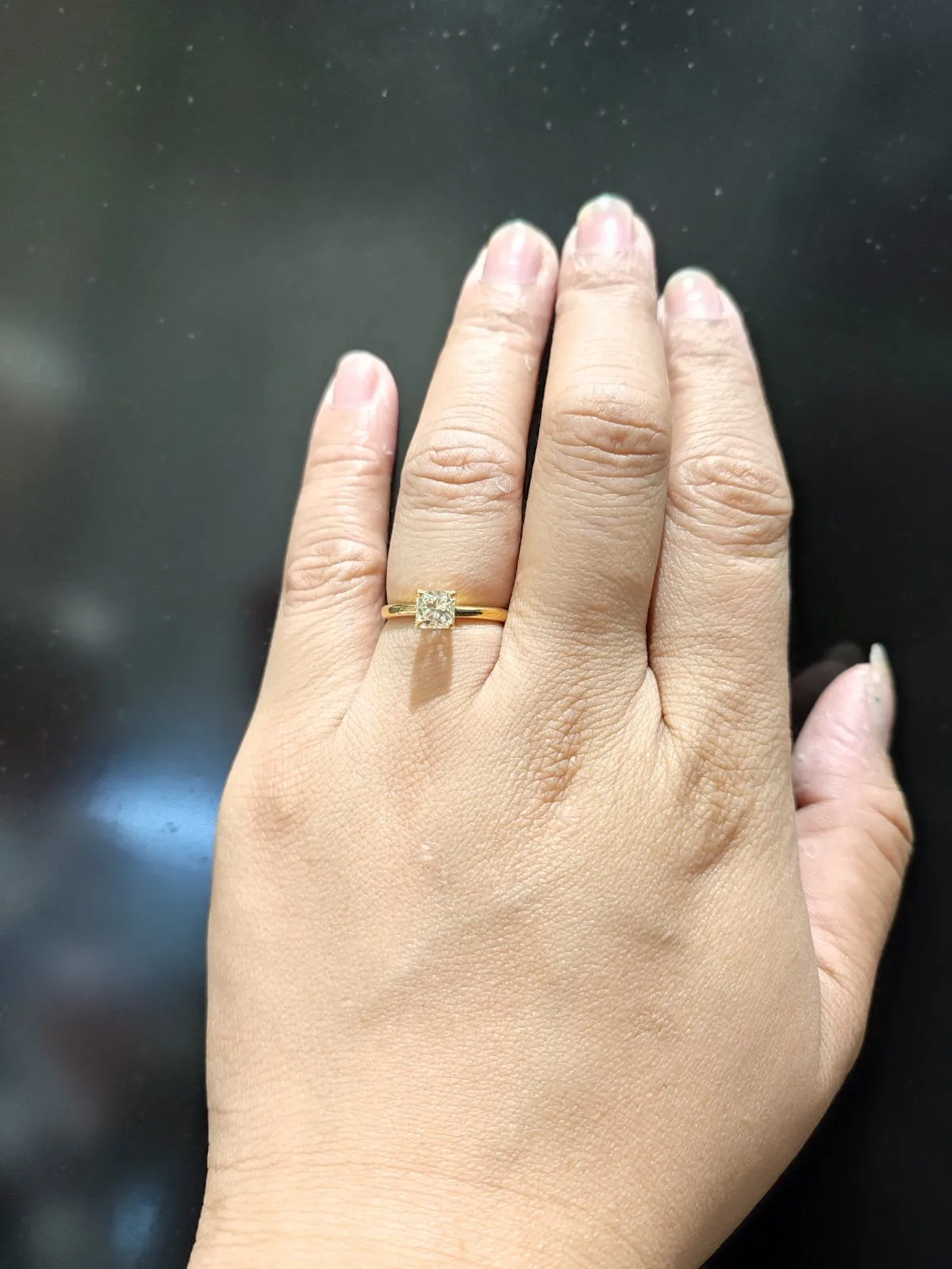 1.0ct Princess Diamond Engagement Ring