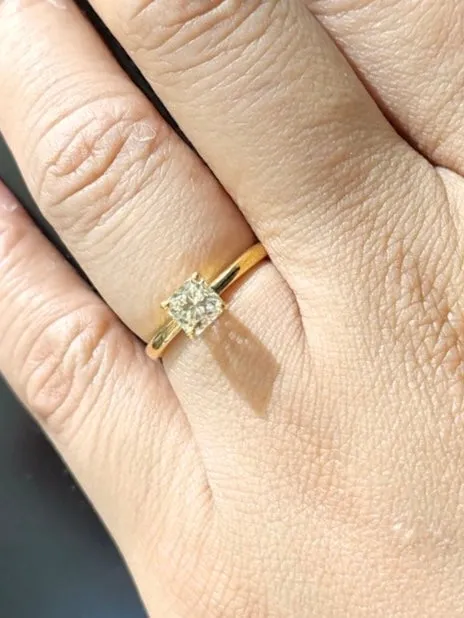 1.0ct Princess Diamond Engagement Ring