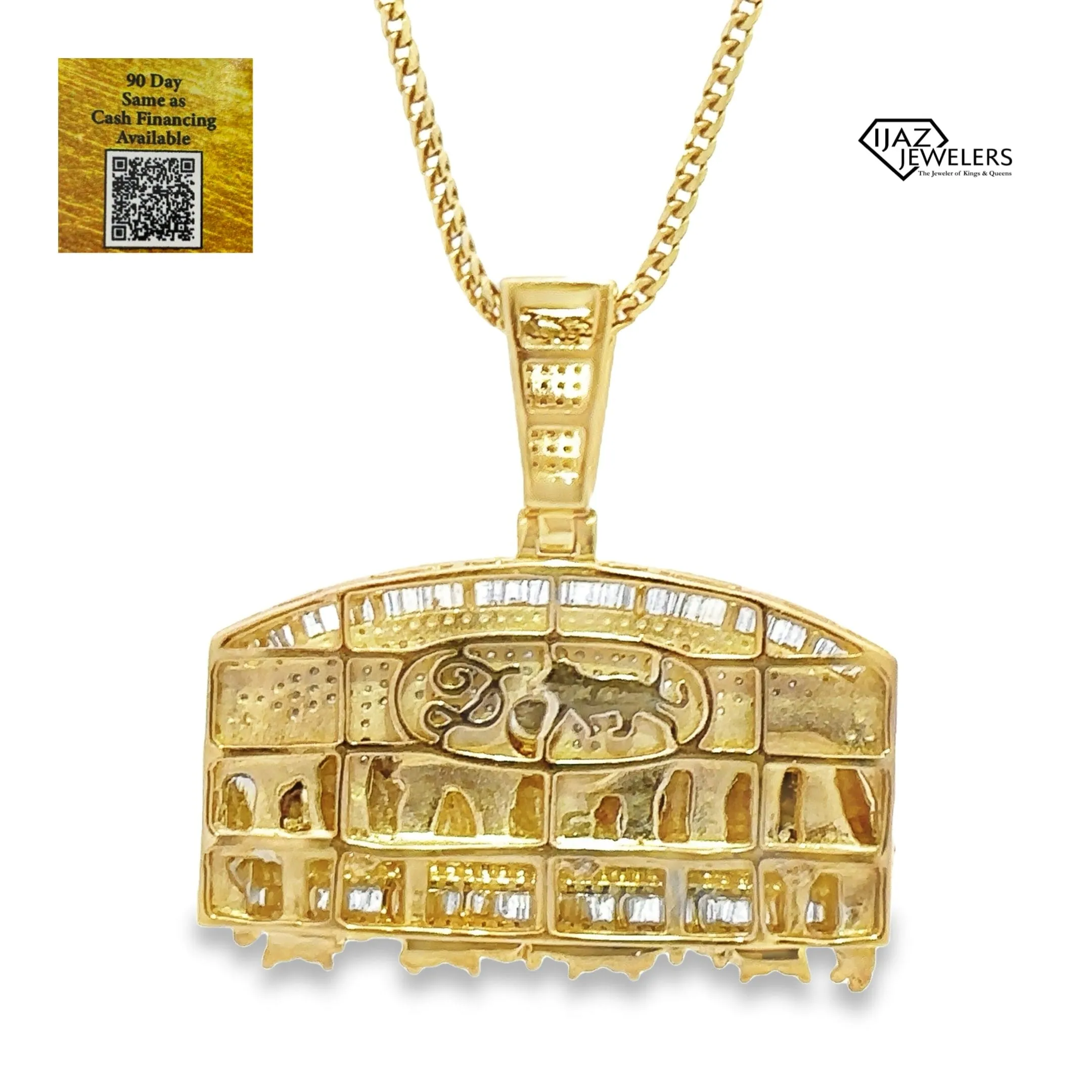 10K Gold 1.38 CTW Diamond Last Supper Charm