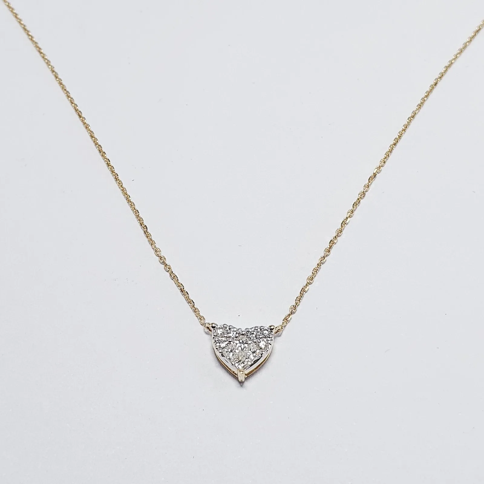 .25ctw Heart Diamond Sweetheart Necklace 14K White/Yellow Gold