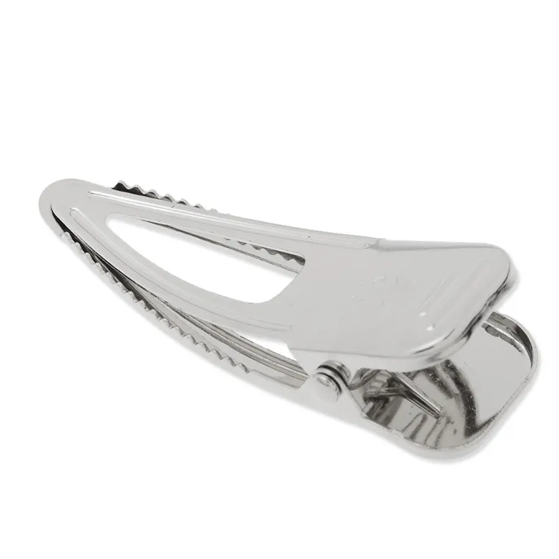 59mm Metal Alligator Hair Clip with Teeth,Nickel color,21mm width,20 pieces/lot