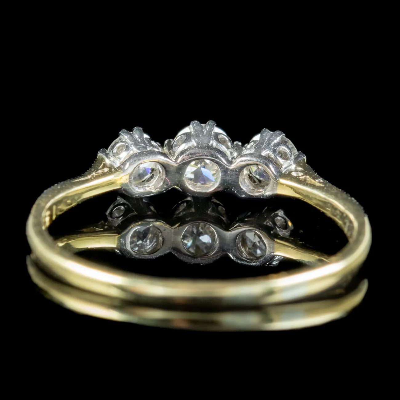 Antique Edwardian Diamond Trilogy Ring 0.65ct Of Diamond