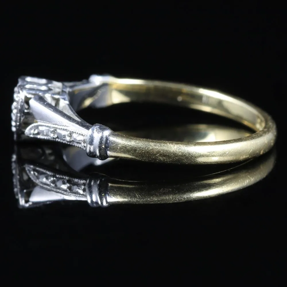 Antique Edwardian Heart Diamond Engagement Ring Circa 1915