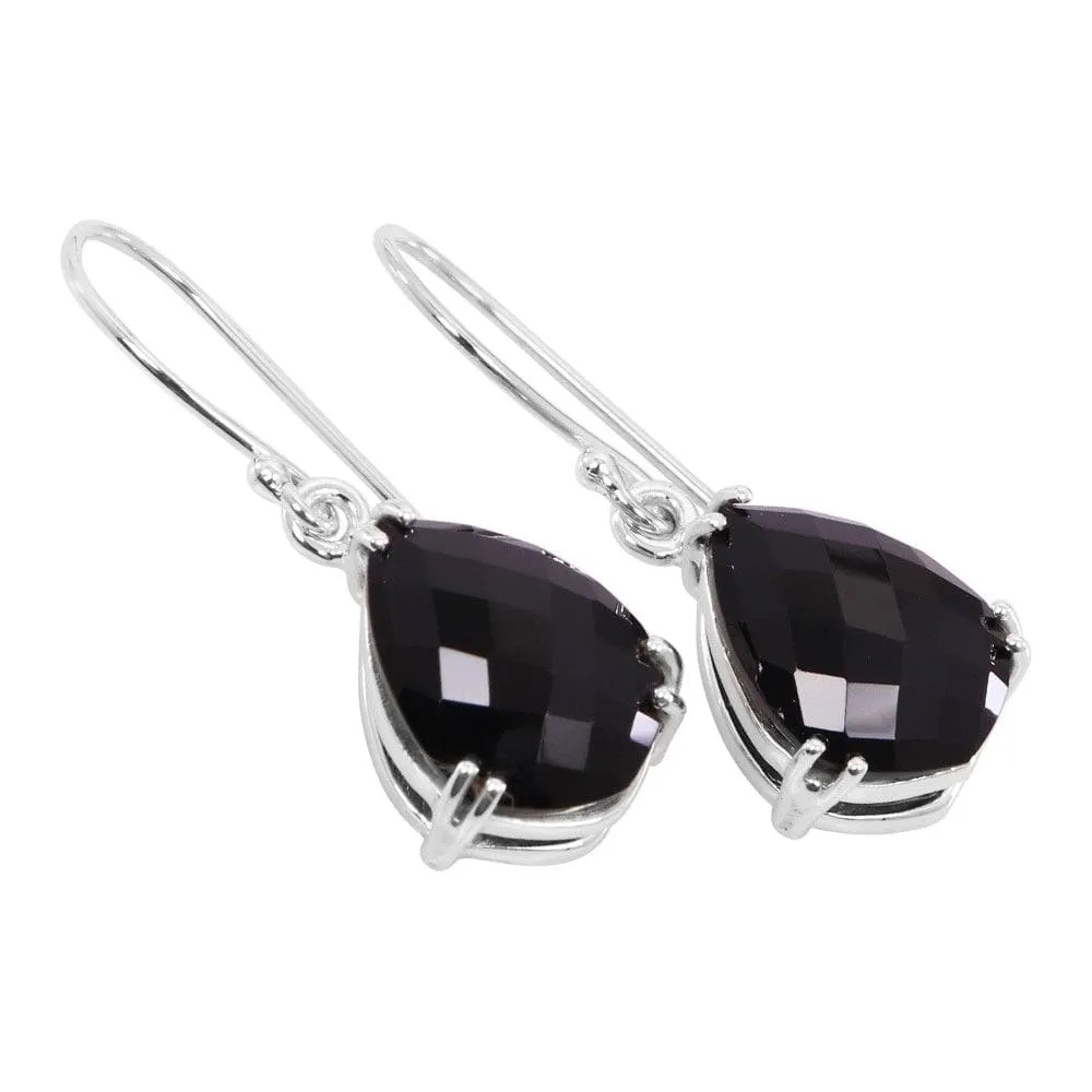 Black Onyx Earring, Sterling Silver Earring, Dangel Earring, Drop Earring, Black Onyx Gemstone Earring Gift For Womens