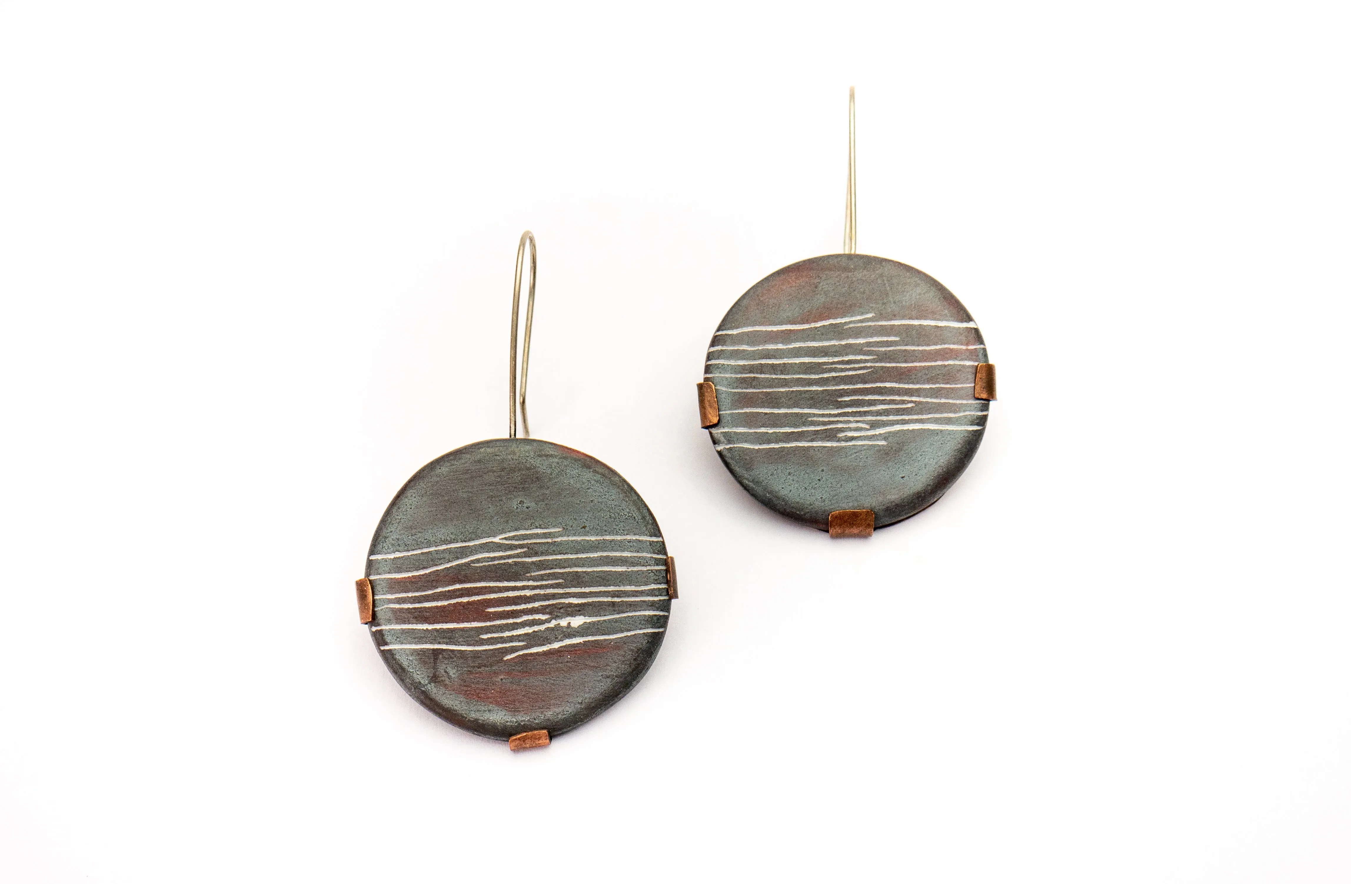 Circle ceramic Earrings