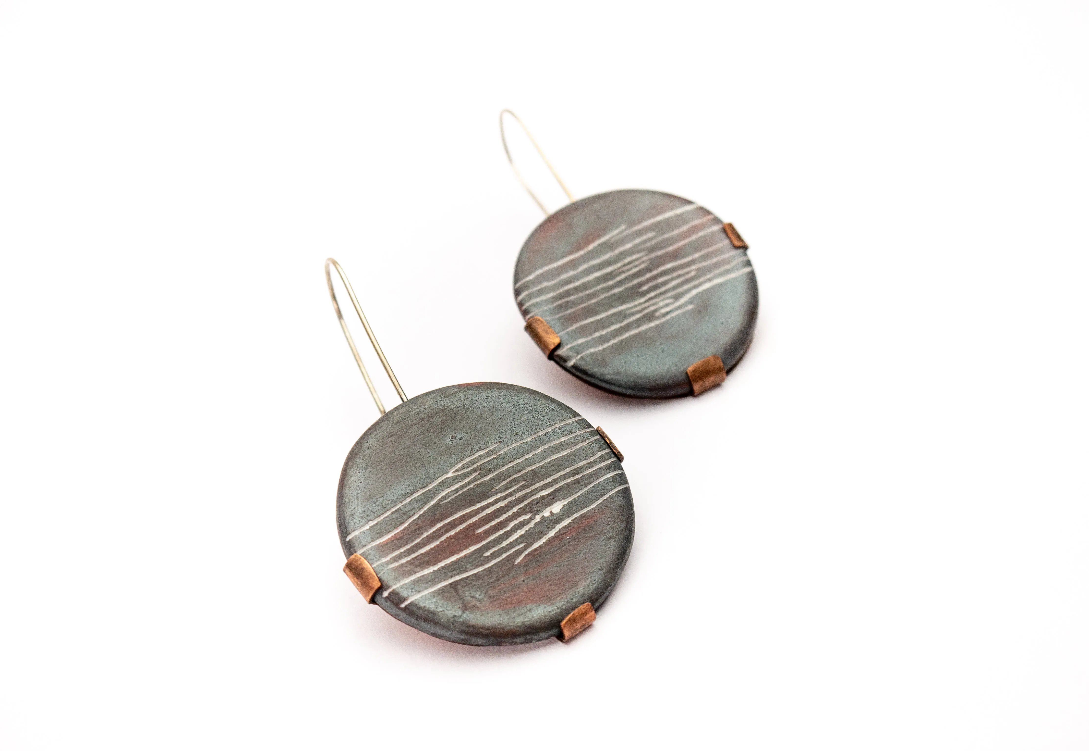 Circle ceramic Earrings