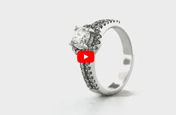 Diamond Engagement Ring 1.35 ct tw 14K White Gold DENG061