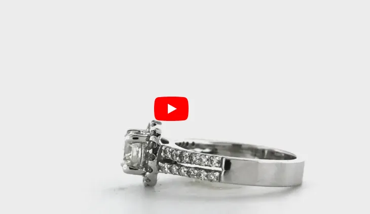 Diamond Engagement Ring 1.35 ct tw 14K White Gold DENG061