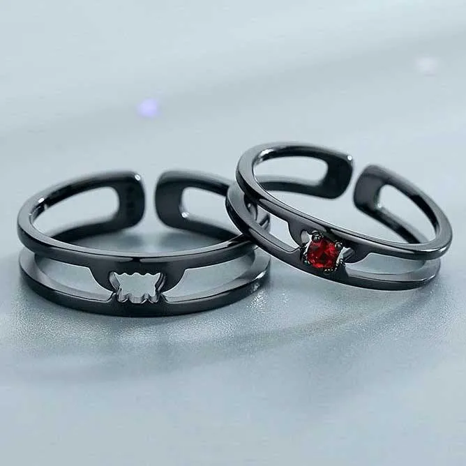 Dracula And Bride Couple Rings