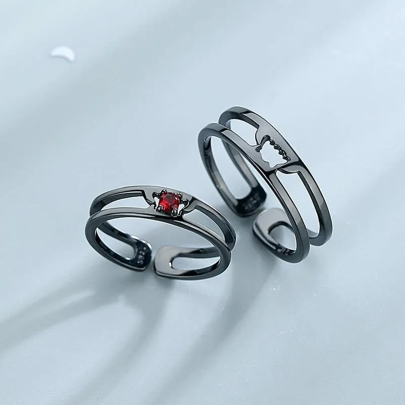 Dracula And Bride Couple Rings