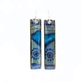 Dynamic - long drop earrings with sterling silver earring hooks