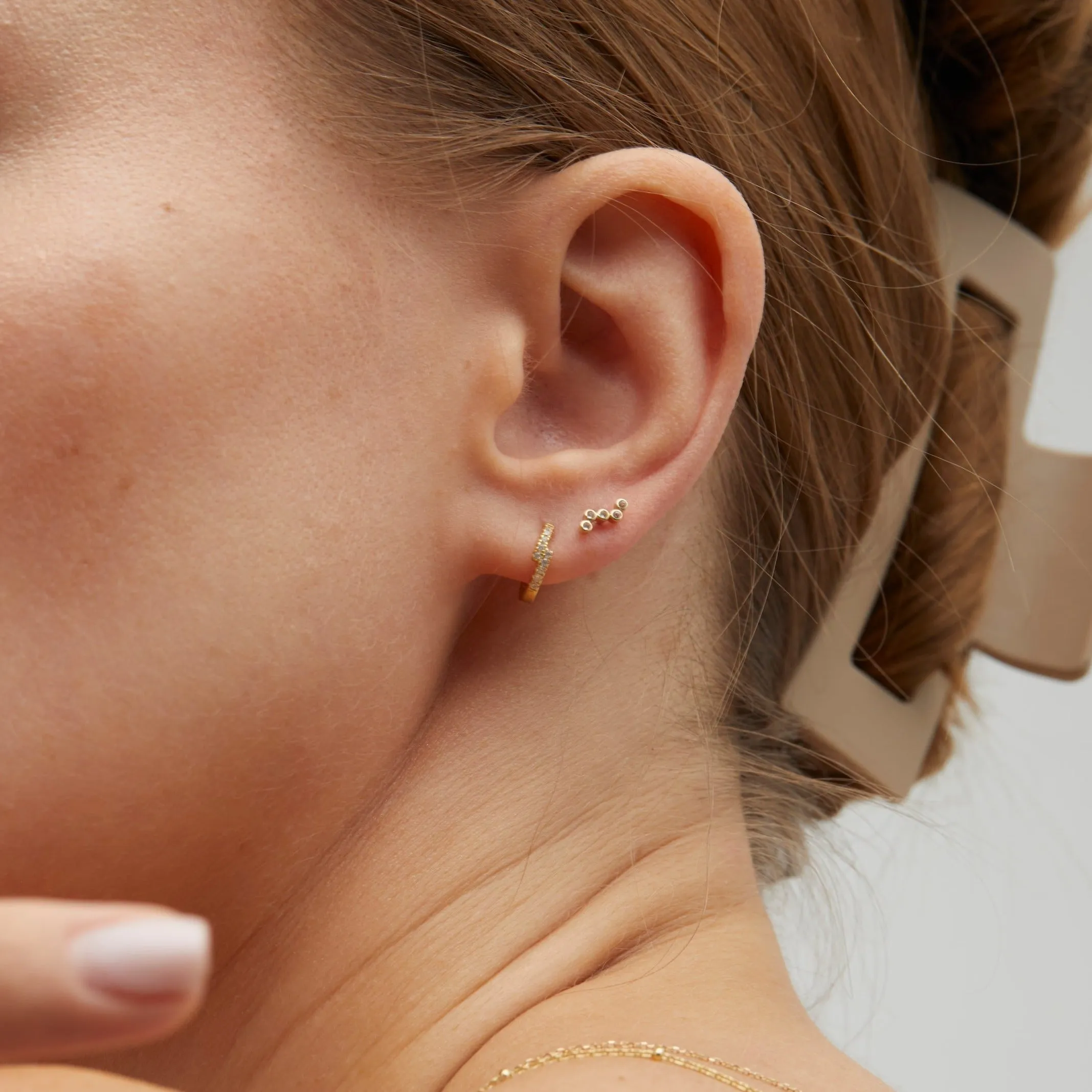 Gia Gold Huggie Earrings