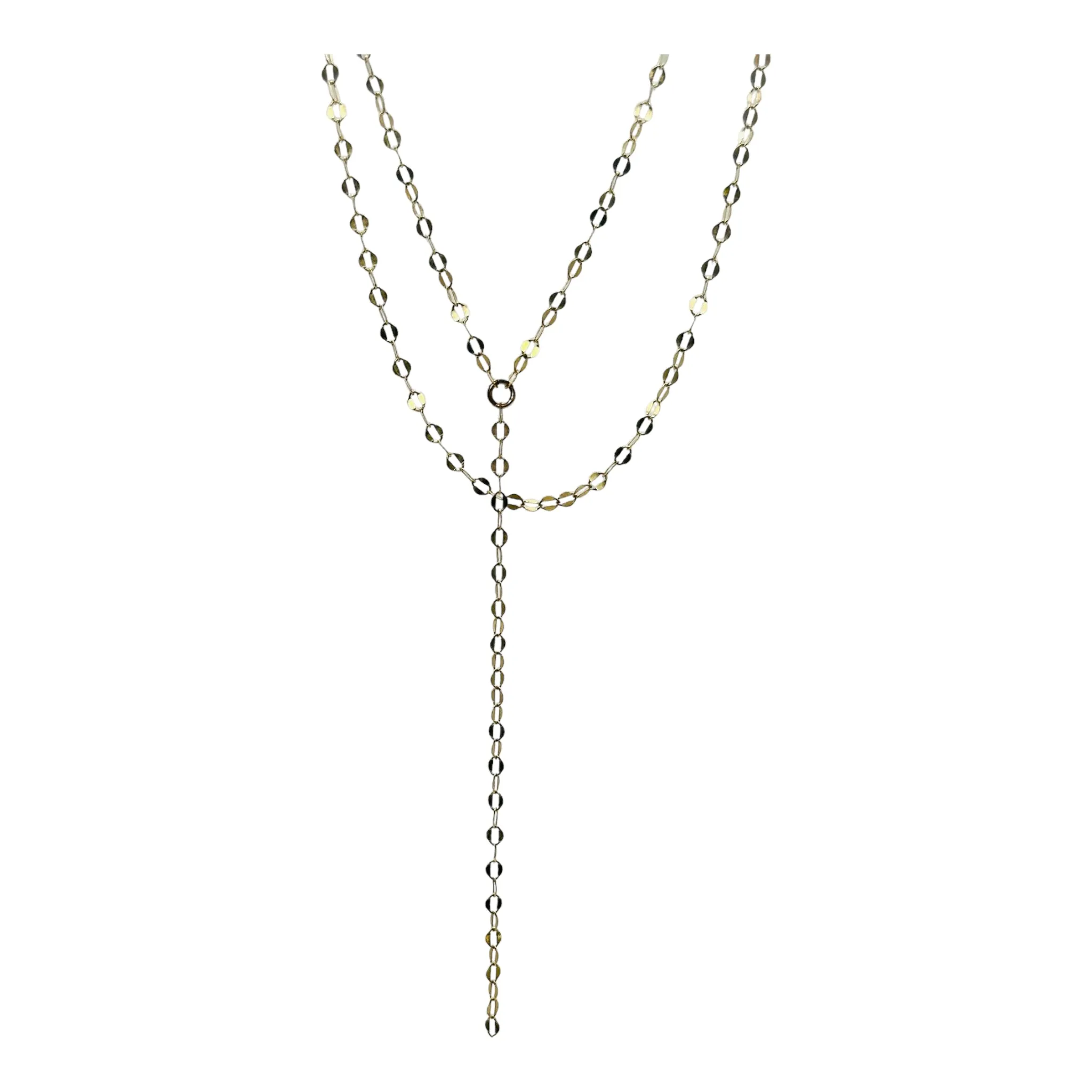 Gold Dapped Chain Y Necklace