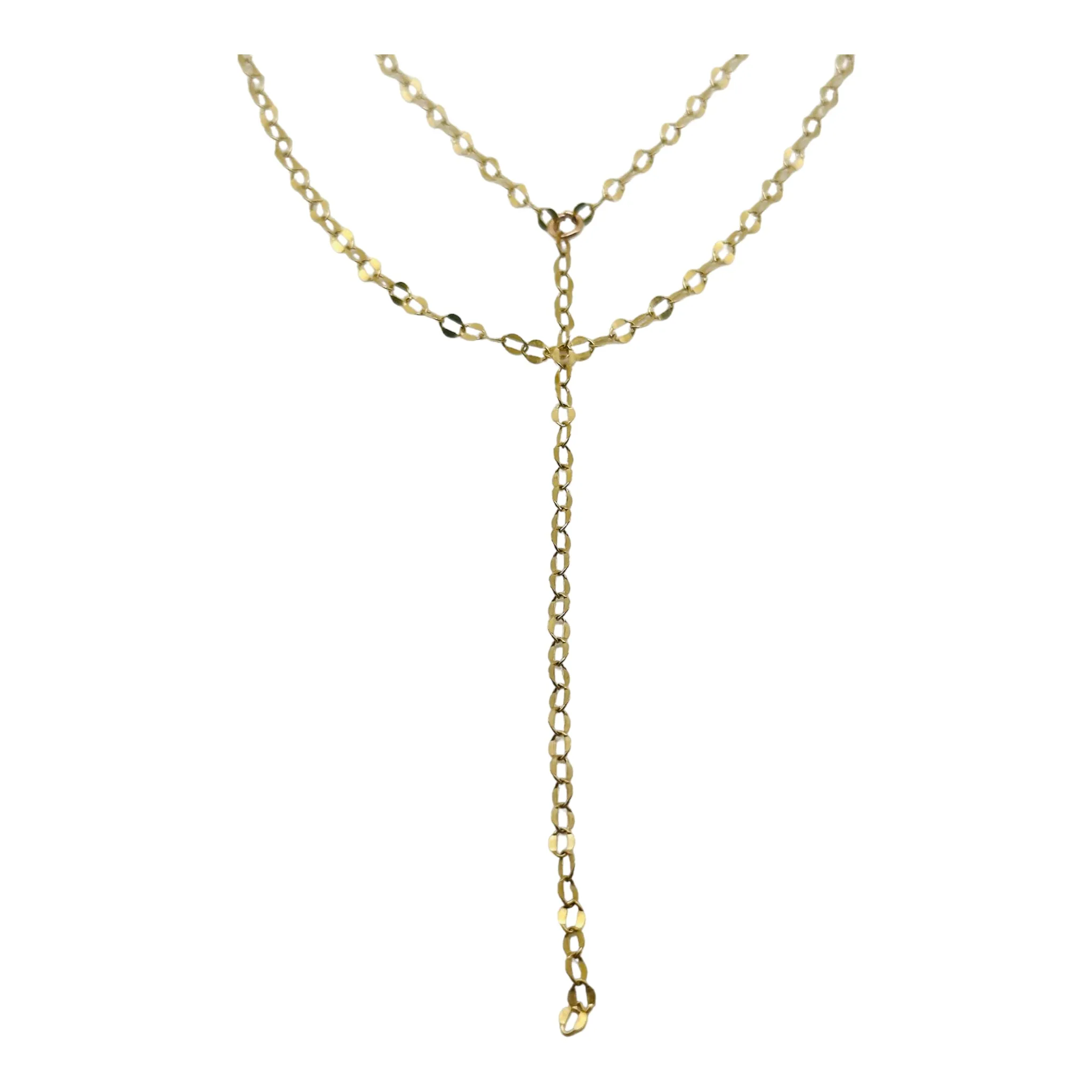 Gold Dapped Chain Y Necklace