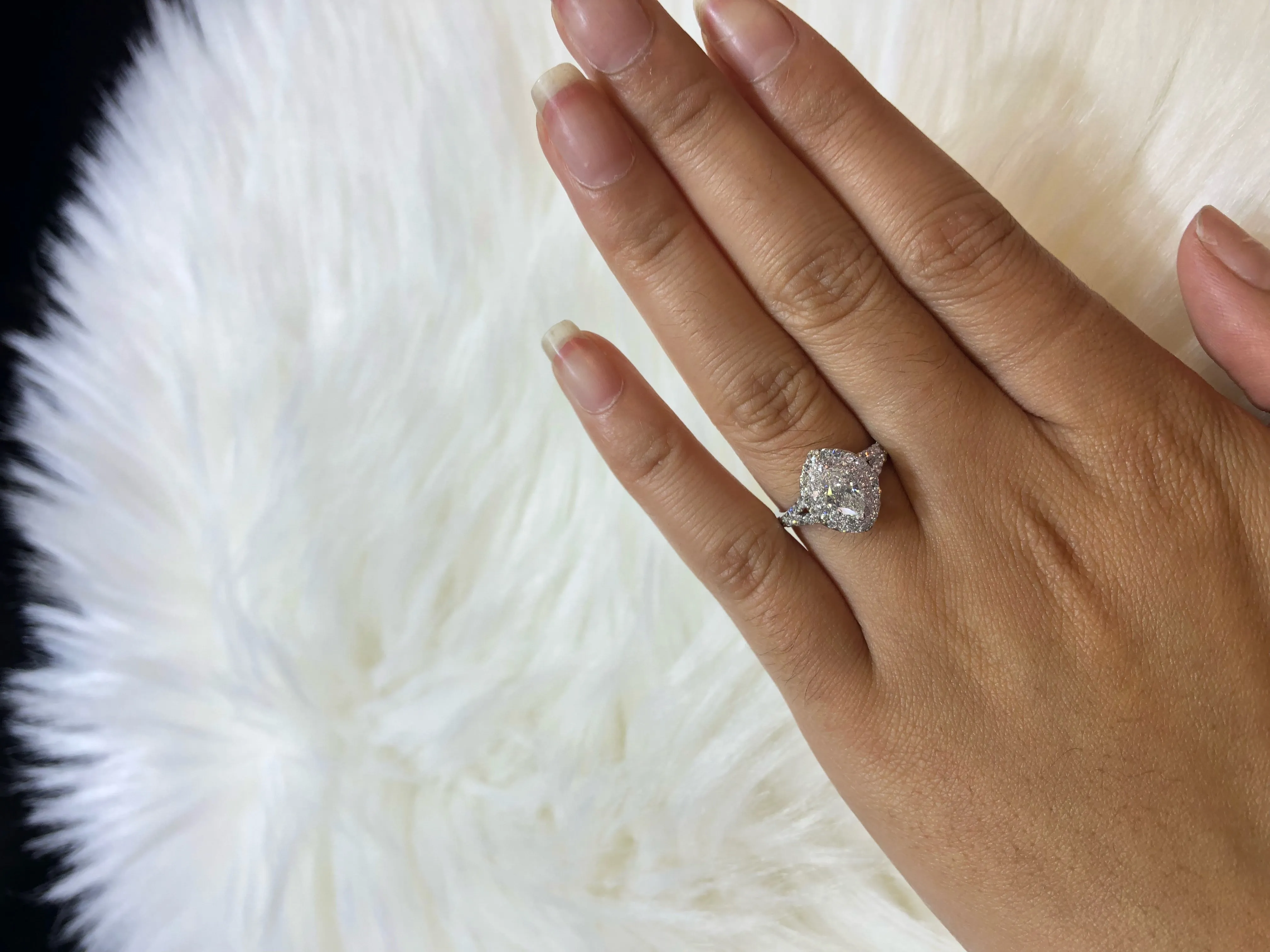Marquise Diamond Engagement Ring 2.34 ct tw 14K White Gold DENG014