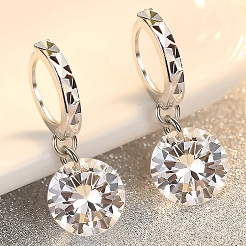 Moissanite Long Drop Earrings 925 Sterling Silver