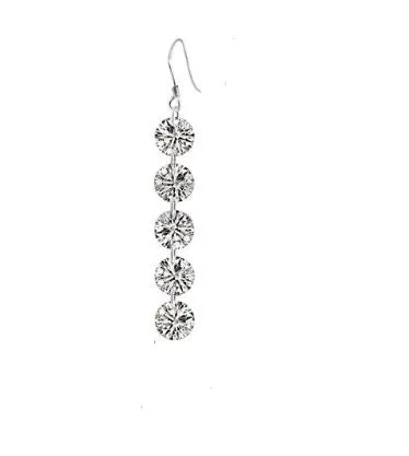 Moissanite Long Drop Earrings 925 Sterling Silver