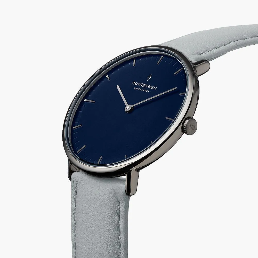 Native | Navy Dial - Dove Grey Vegan Leather
