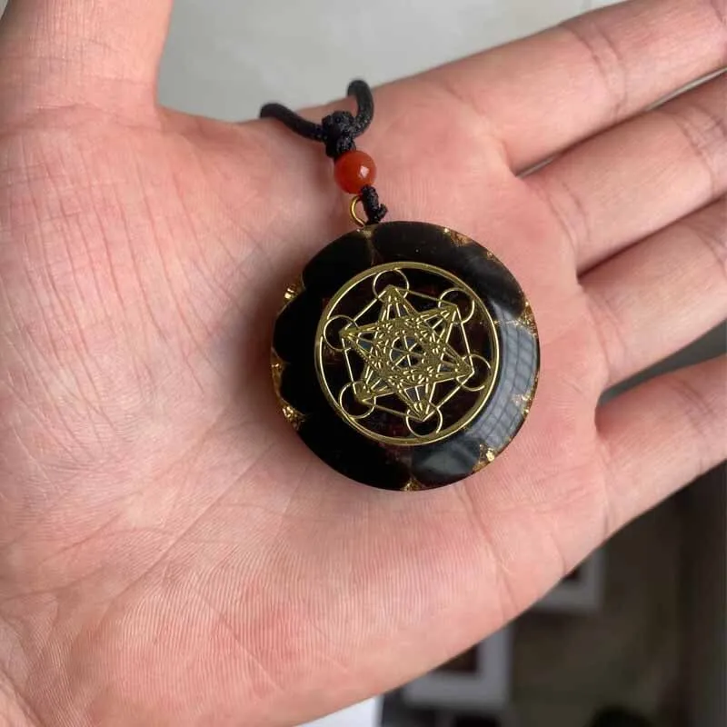 Natural  Quartz Stone Orgone Pendant Necklace