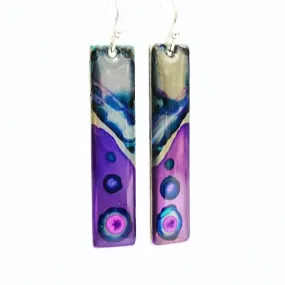 Novel - long drop earrings with sterling silver earring hooks