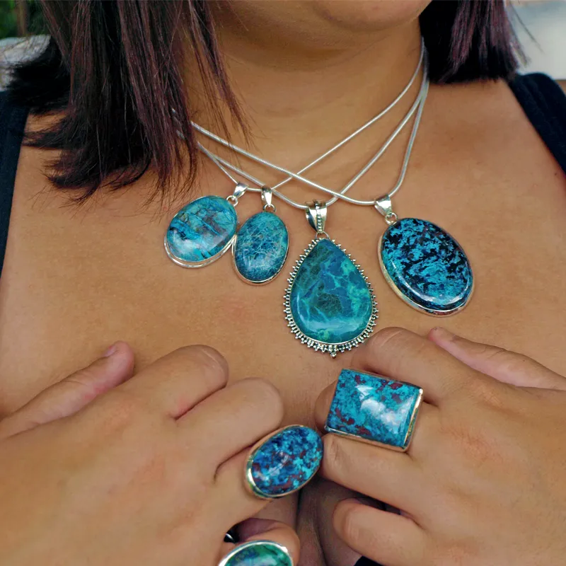 Roma Shattuckite Bohemian Gemstone Pendant