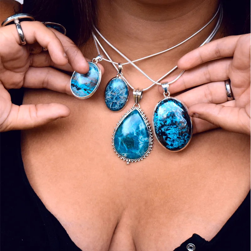 Roma Shattuckite Bohemian Gemstone Pendant