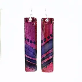Scope - long drop earrings with sterling silver earring hooks