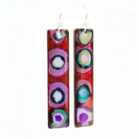 Sonic - long drop earrings with sterling silver earring hooks