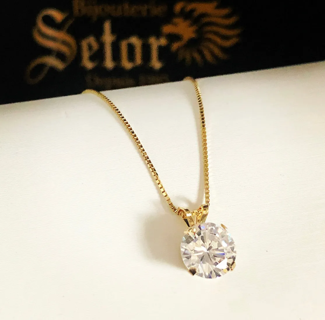 Stud pendant with chain S27