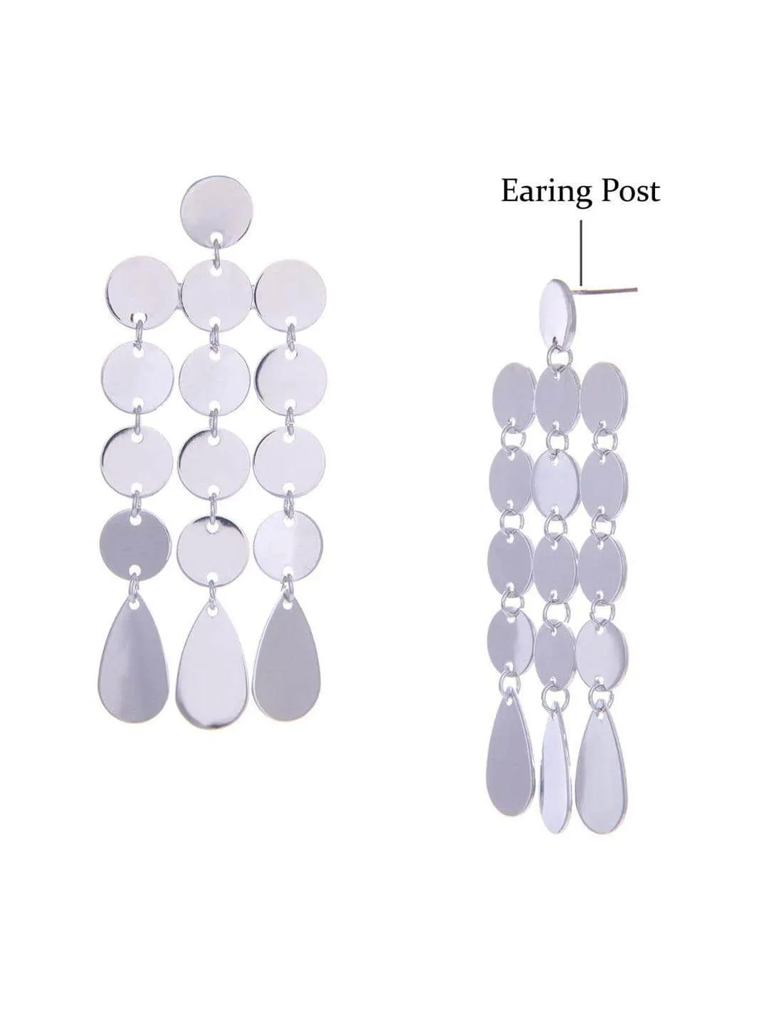 Triple Line Earrings Silver