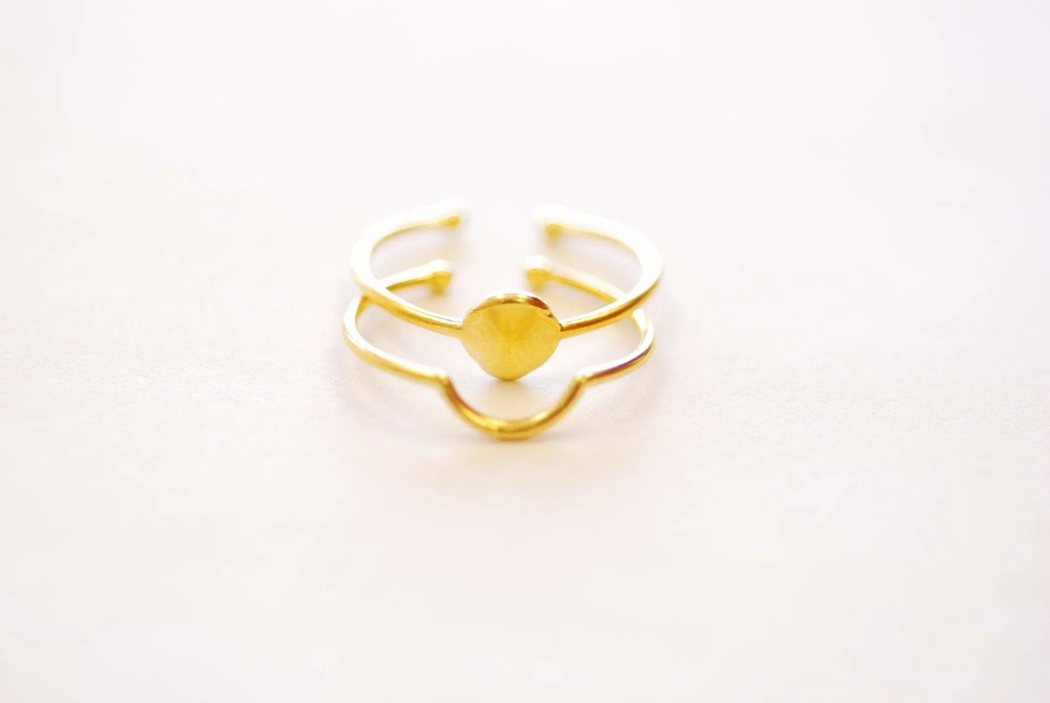 Wholesale Stacking Ring Dot and Curved Band - Choose 925 Sterling silver or 18k Gold Circle Ring Confetti Dot Stackable Ring Ring Set HarperCrown Etsy